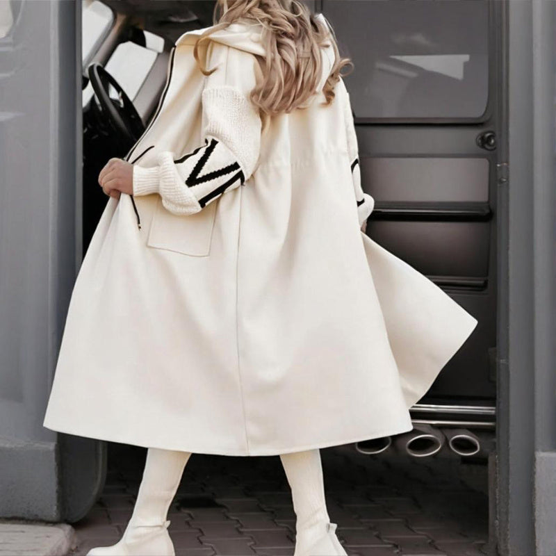 Women’s Letter Print Hooded Coat FitiqueFit