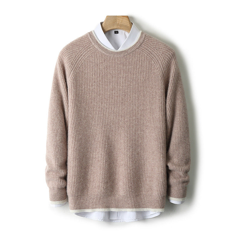 New Round Neck Double-strand Thickened Sweater For Men Grayceful LLC