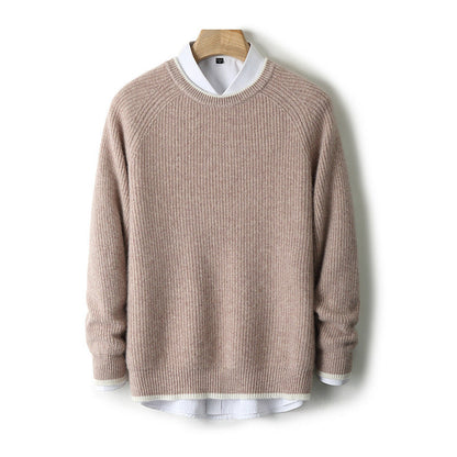 New Round Neck Double-strand Thickened Sweater For Men Grayceful LLC