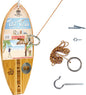 Bottle Opener Edition with Magnet Cap Catch - Crack Open a Cold One and Get Hooked - 100% Bamboo Hook and Ring Toss Party Game (All Parts Included)