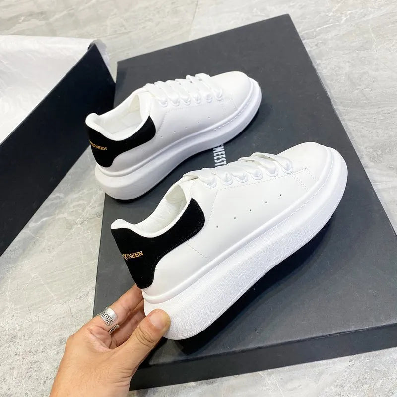 PU Leather Lace Up Round Toe Platform Sneakers New Era Fashion LLc
