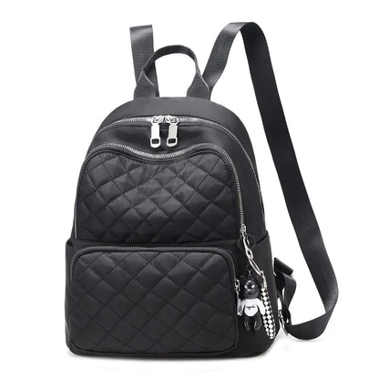Waterproof Women's Backpack with Large Capacity and Gold Zipper