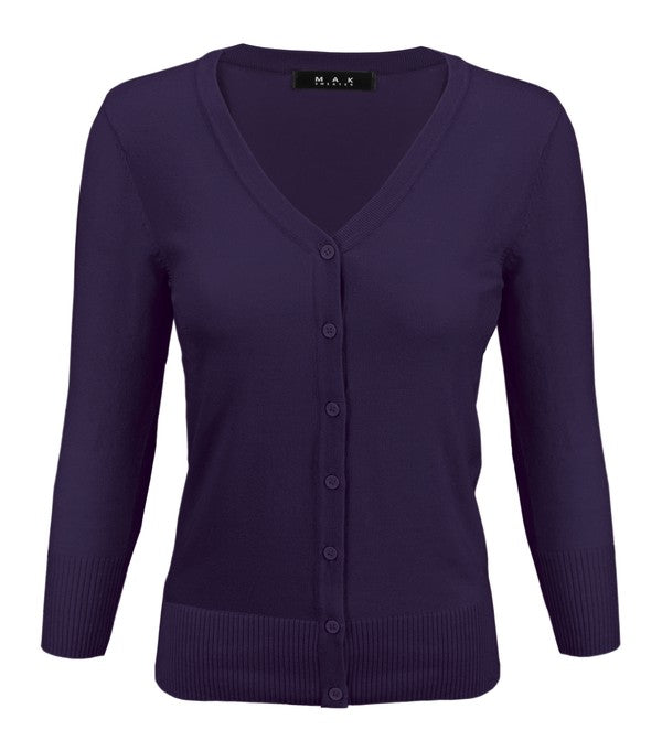 V-Neck Button Down Knit Cardigan Sweater Shop Style & More | Fresh Looks, Everyday Deals & Free Shipping