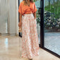 Women's Printed Shirt Wide Leg Pants Fashion Casual Set See size chart under “more details” The Fashion Celestial