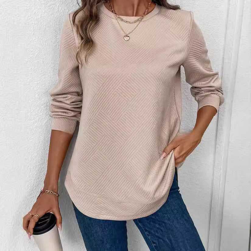 Women's Crew Neck Casual Long Sleeve Shirt See size chart under “more details” The Fashion Celestial