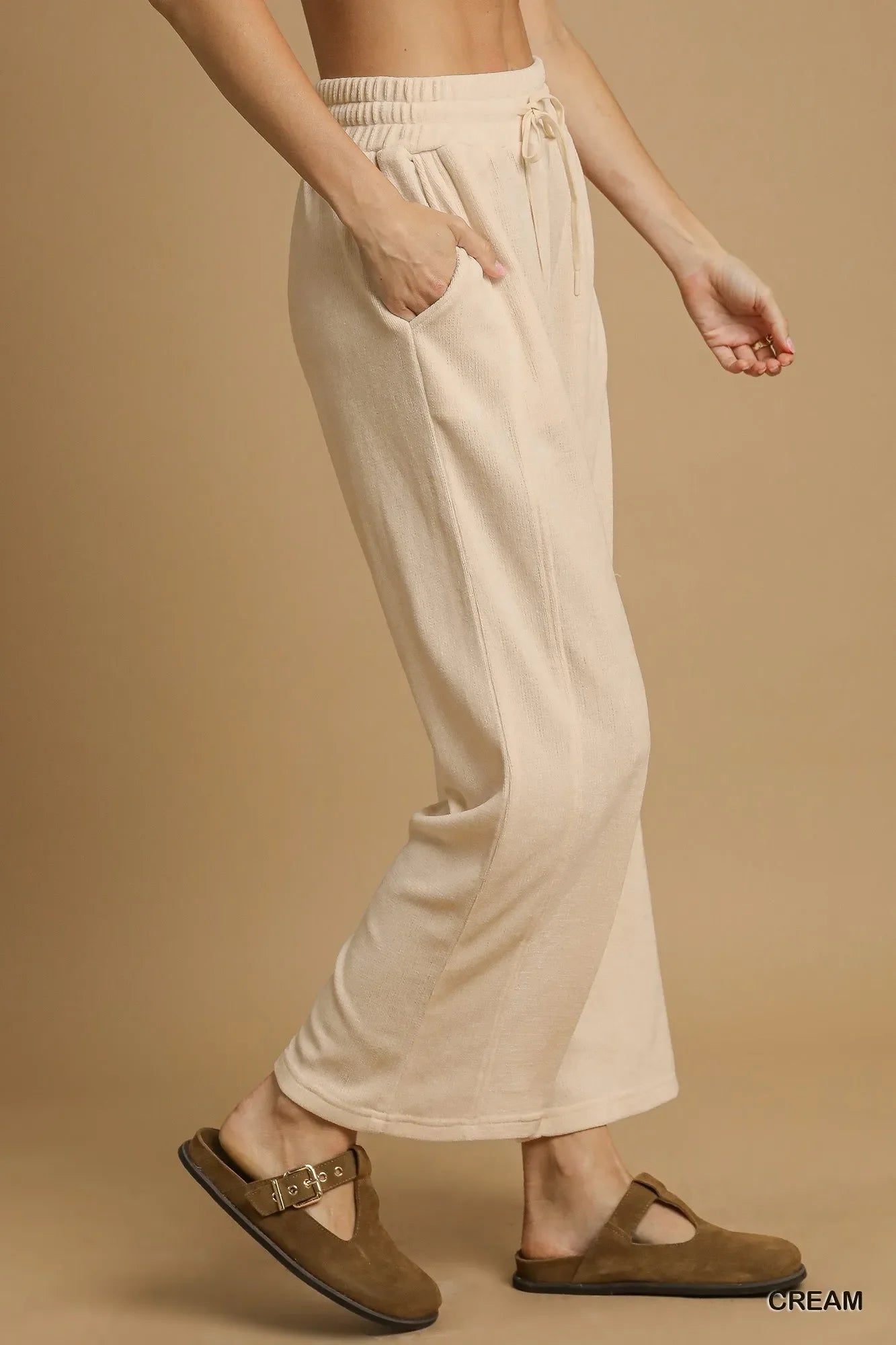 Umgee Drawstring Wide Leg Pants West2East Surf