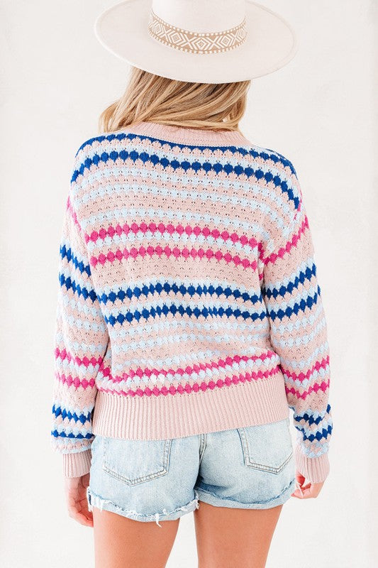 Amelia Patterned Drop Shoulder Sweater Shop Style & More | Fresh Looks, Everyday Deals & Free Shipping