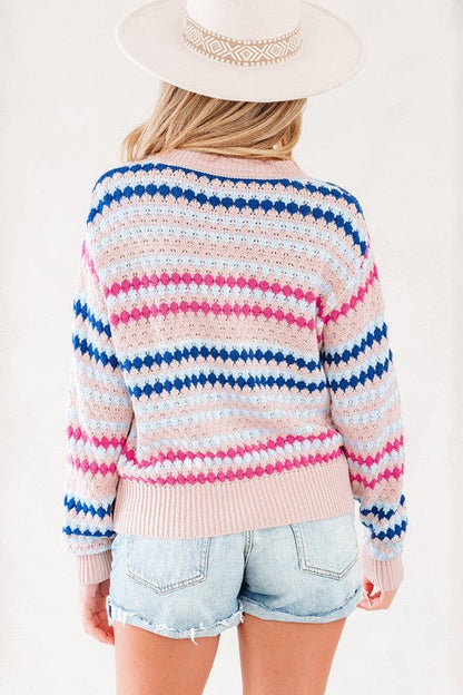 Amelia Patterned Drop Shoulder Sweater Shop Style & More | Fresh Looks, Everyday Deals & Free Shipping