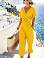 Women's Loose Irregular Short-Sleeve Two-Piece Set FitiqueFit