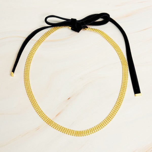 Ties On The Back Golden Choker Necklace Shop Style & More | Fresh Looks, Everyday Deals & Free Shipping