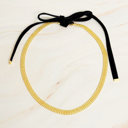 Ties On The Back Golden Choker Necklace Shop Style & More | Fresh Looks, Everyday Deals & Free Shipping