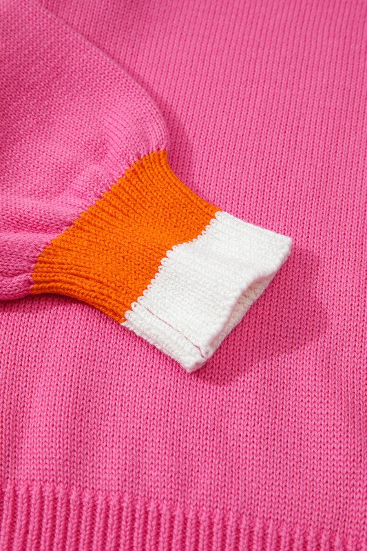 Pearl Contrast Trim Crewneck Drop Shoulder Sweater Shop Style & More | Fresh Looks, Everyday Deals & Free Shipping