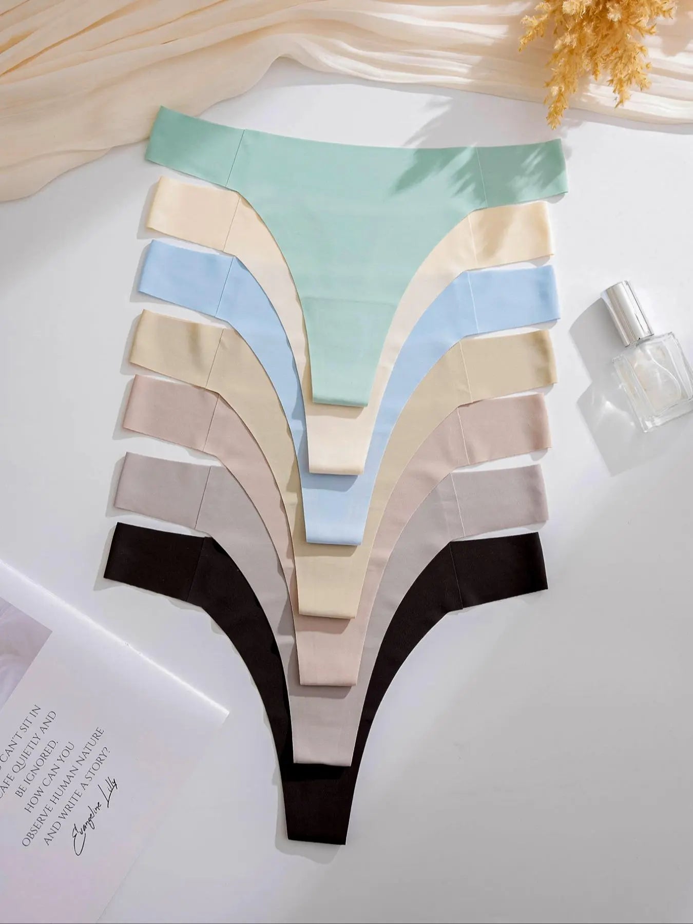 Women'S Plain Thong, Casual Seamless Panties, Lady Underwear for All Seasons, Summer Outfits 2024