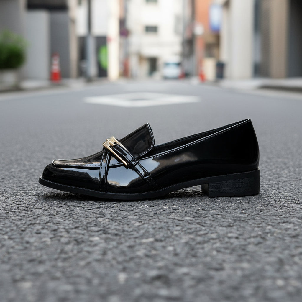 Women’s Patent Leather Square Toe Shoes FitiqueFit
