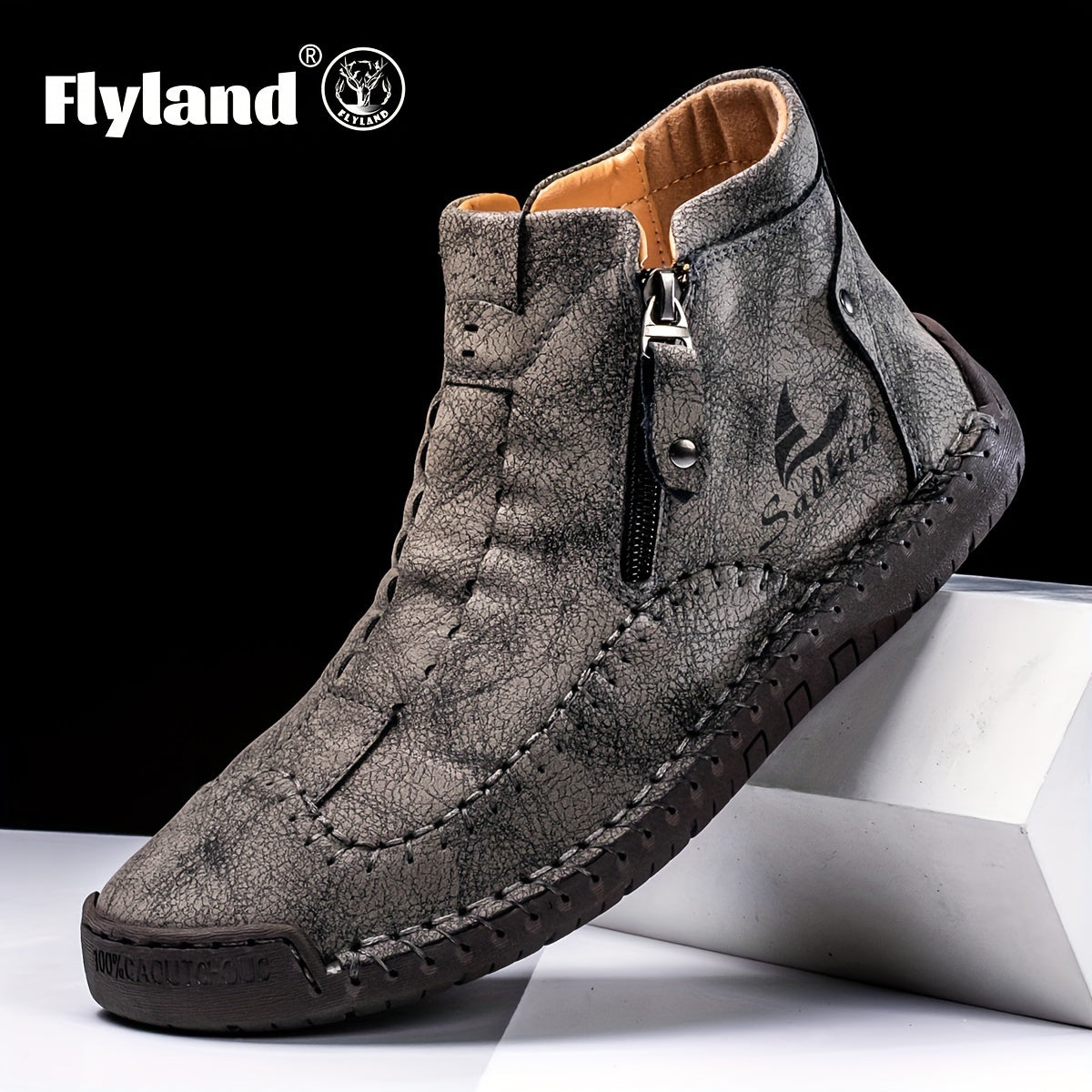 FLYLAND Fashion Vintage Chukka Boots Driving Walking Shoes Business Casual Ankle Boots Daily Work Office Shoes NovaCart