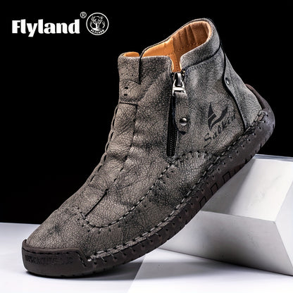FLYLAND Fashion Vintage Chukka Boots Driving Walking Shoes Business Casual Ankle Boots Daily Work Office Shoes NovaCart