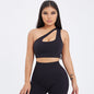 Seamless One-Shoulder Bra & Scrunch Leggings Set - High Waisted Yoga Pants FitiqueFit