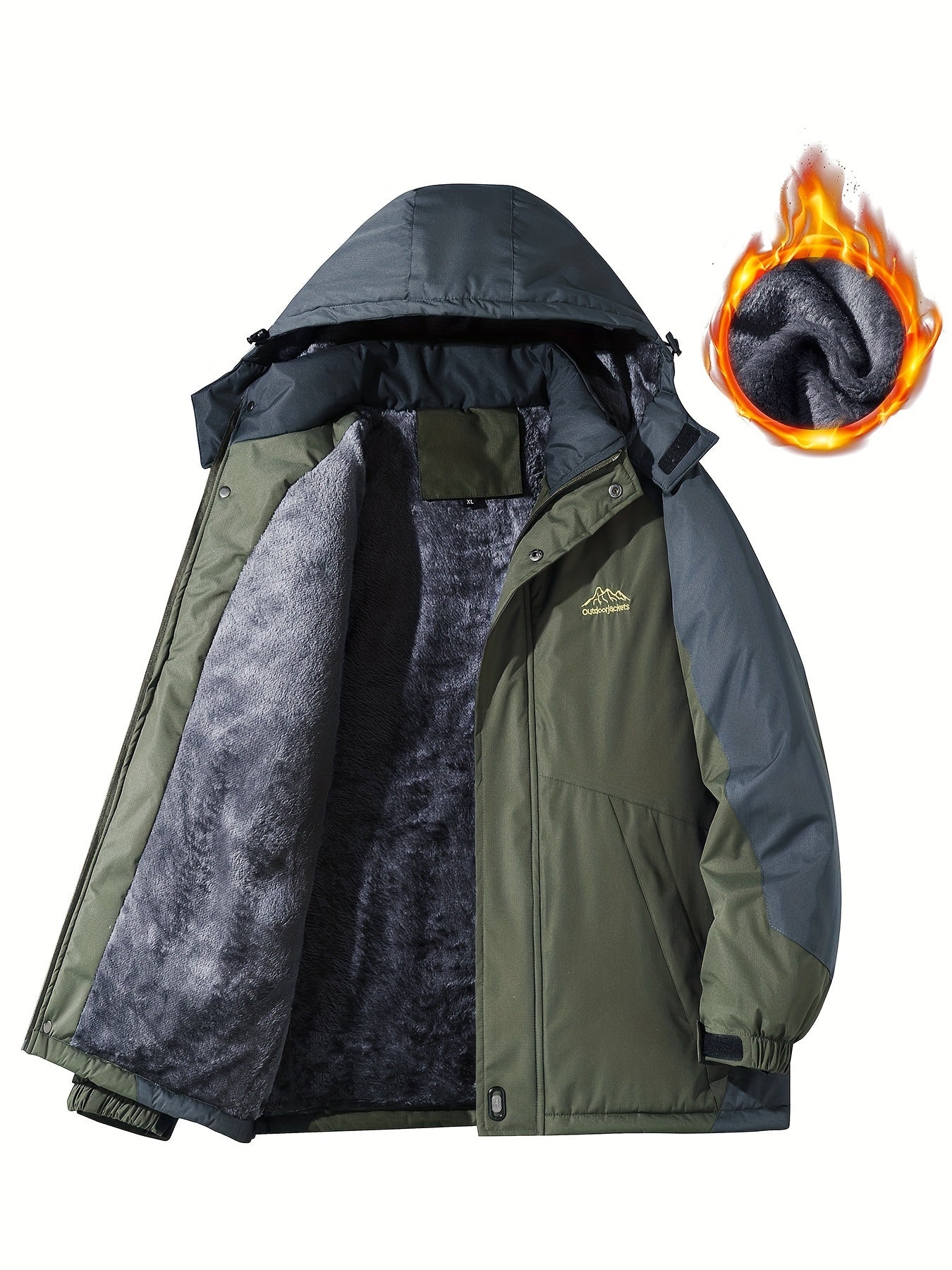Men'S Outdoor Storm Jacket | Warm, Breathable, Thick Pile, Stand Collar, Regular Fit, Blue Color, Casual Style, Zipper Detail, Suitable for Spring, Autumn, Winter NovaCart