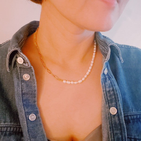 Freshwater Pearls And Chain Necklace Shop Style & More | Fresh Looks, Everyday Deals & Free Shipping