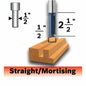 BOSCH 85252MC 1/2 In. x 2-1/2 In. Carbide-Tipped Double-Flute Straight Router Bit VM Hardware