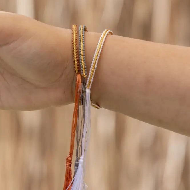 Golden Tassel Bracelets Village Thrive