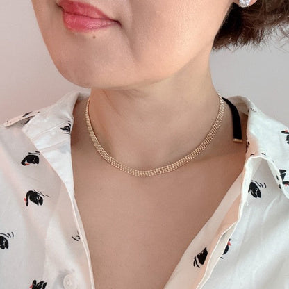 Ties On The Back Golden Choker Necklace Shop Style & More | Fresh Looks, Everyday Deals & Free Shipping