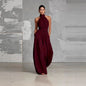 Women's Belted Pleated Jumpsuit – High-Waist Cinched Sleeveless FitiqueFit