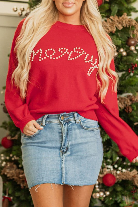 Christmas Merry Pearl Beaded Sweater Shop Style & More | Fresh Looks, Everyday Deals & Free Shipping