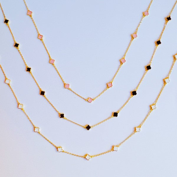 Petite Colored Clover Necklace Shop Style & More | Fresh Looks, Everyday Deals & Free Shipping