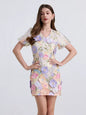 Floral Puff Sleeve Mini Dress New Era Fashion LLc