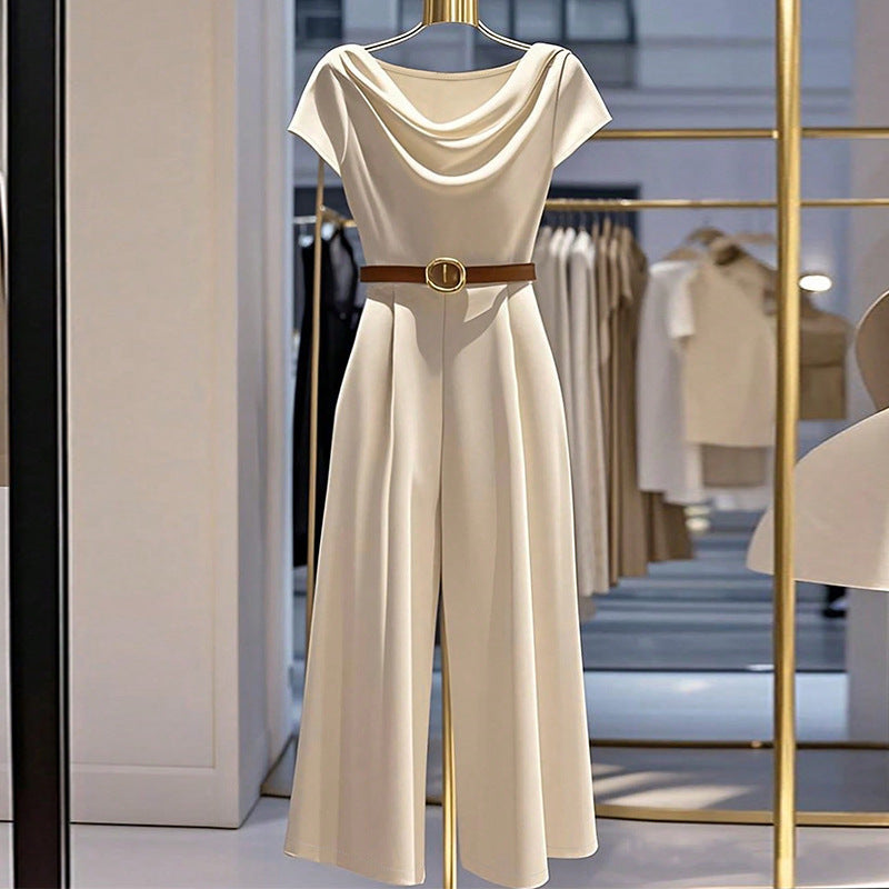 European And American Elegant Style Satin Jumpsuit Grayceful LLC
