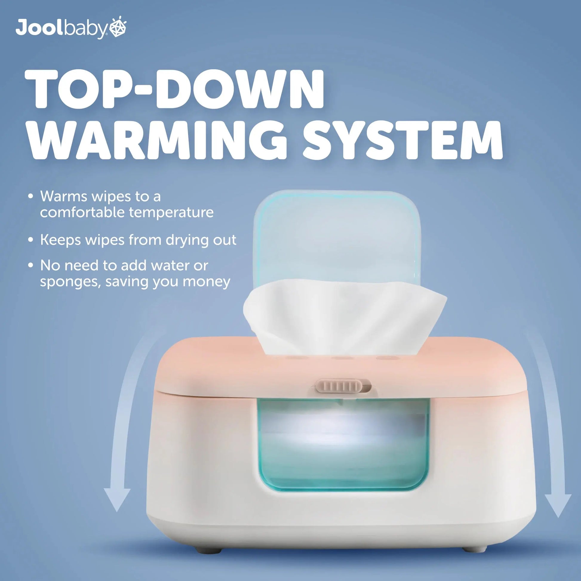 Baby Wipe Warmer & Dispenser with LED Changing Light & On/Off Switch by