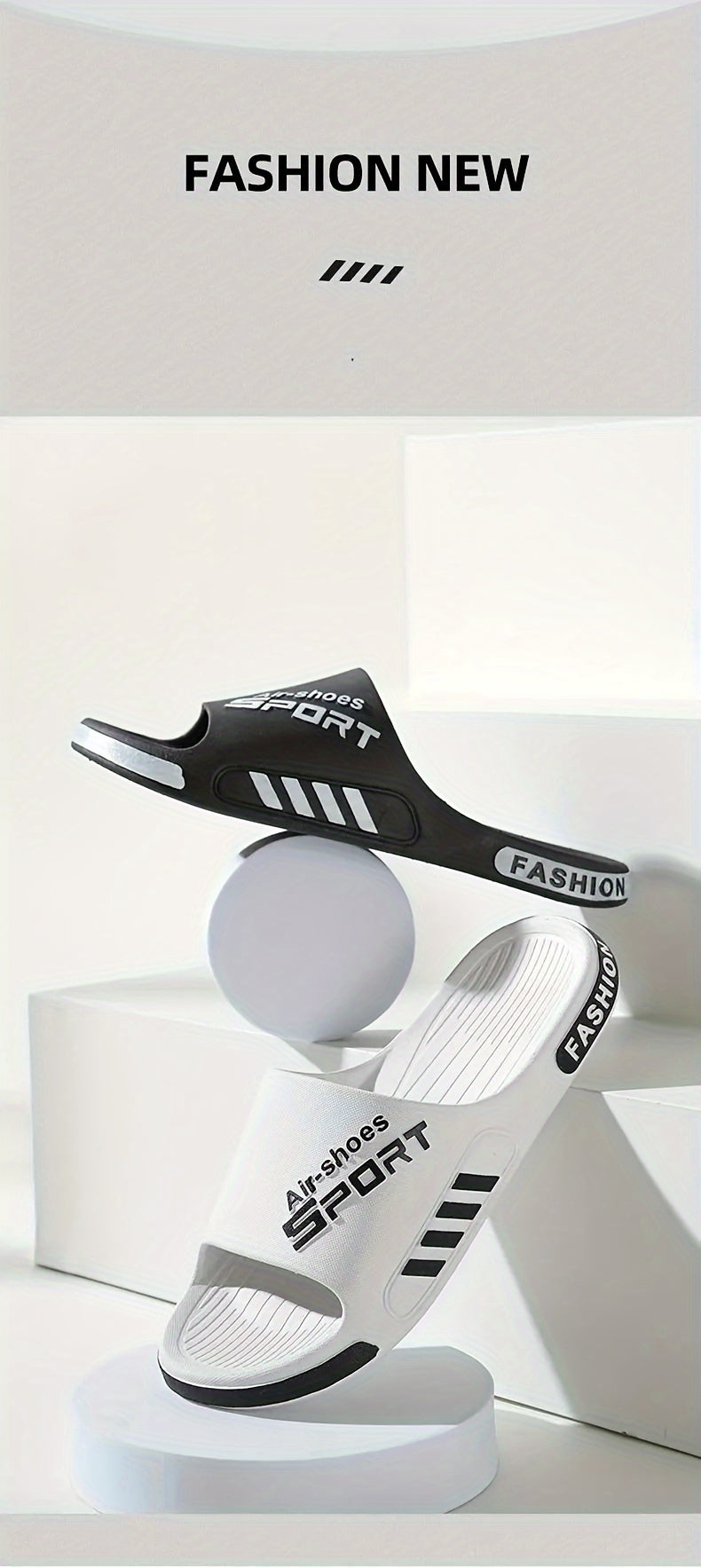 Affordable Summer Casual Slides for Men, Suitable for Outdoor Use And Home Bathrooms, Made of Non-Slip PVC NovaCart