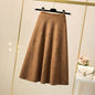 High Waist Slimming Mid-length Retro A- Line Large Hem Umbrella Skirt Grayceful LLC