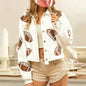 Cropped Corduroy Jacket with Button Front & Raw Hem FitiqueFit