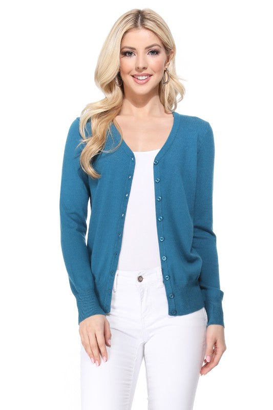 Women's V-Neck Button Down Knit Cardigan Sweater Shop Style & More | Fresh Looks, Everyday Deals & Free Shipping