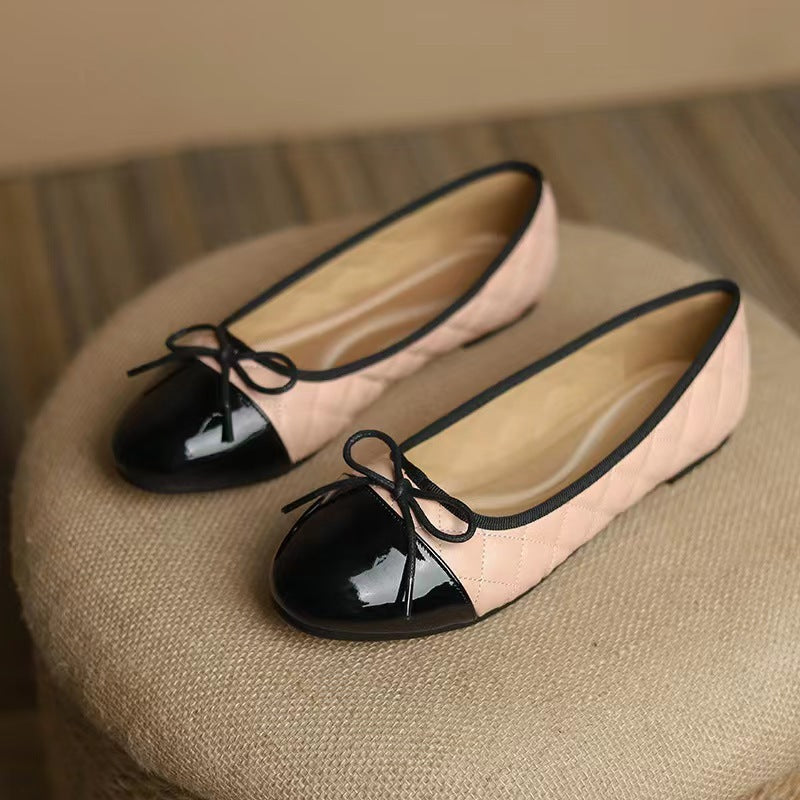 Women's Classic Egg-Roll Edge Slip-On Flats – Chanel-Inspired Round Toe Pumps FitiqueFit