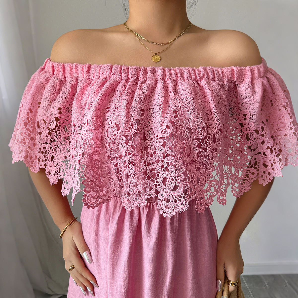 Elegant Style Off-shoulder A- Line Dress Grayceful LLC