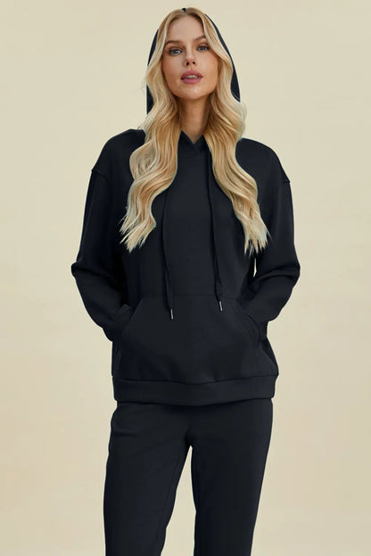 Basic Bae Full Size Air Scuba Drawstring Long Sleeve Hoodie with Kangaroo Pocket West2East Surf