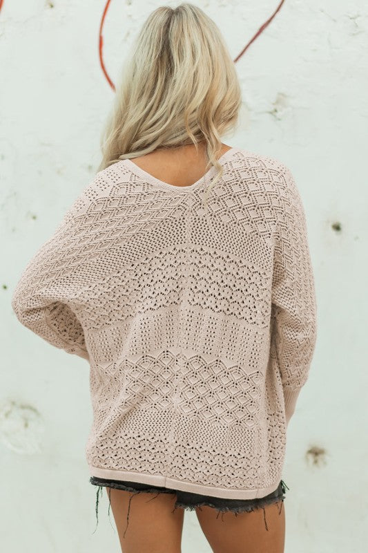 Solid Hollow Knit Open-Front Cardigan Shop Style & More | Fresh Looks, Everyday Deals & Free Shipping