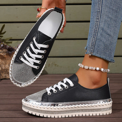 Women’s Plus Size White Sneakers – Chunky Sole Casual Everyday Shoes FitiqueFit