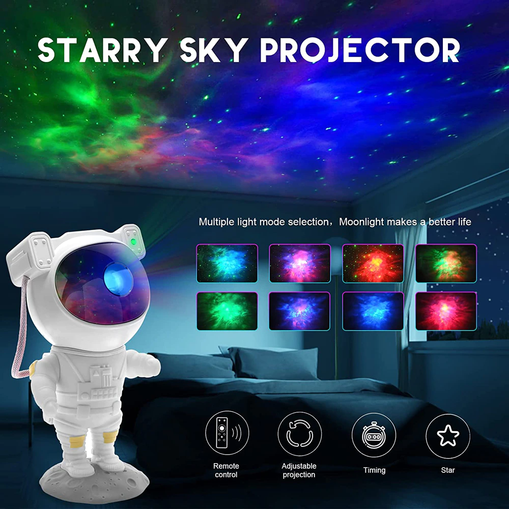 Astronaut Projector Galaxy Starry Sky Night Light Ocean Star LED Lamp Remote New Era Fashion LLc