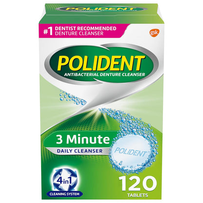 3 Minute Denture Cleanser Tablets - 120 Count