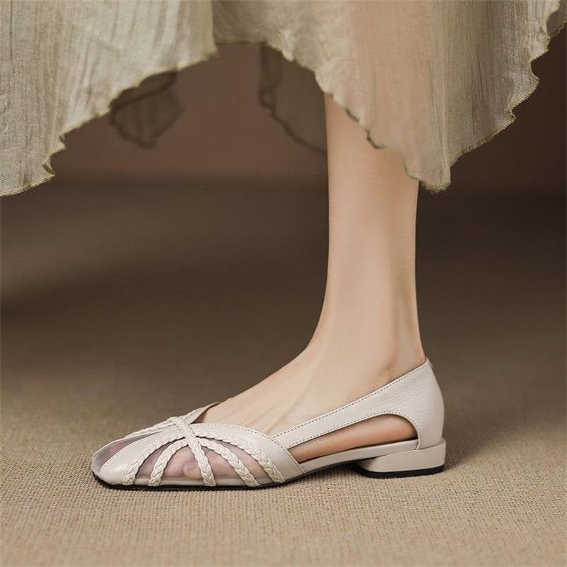 Women’s Fashion Mesh Breathable Low-Heel Versatile Sandals FitiqueFit