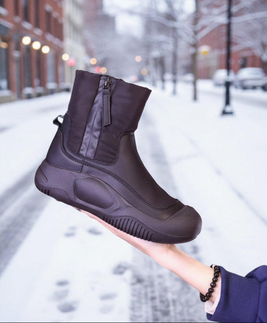 Women’s Winter Plush Snow Boots – Waterproof Side Zip Thick Sole Boots FitiqueFit