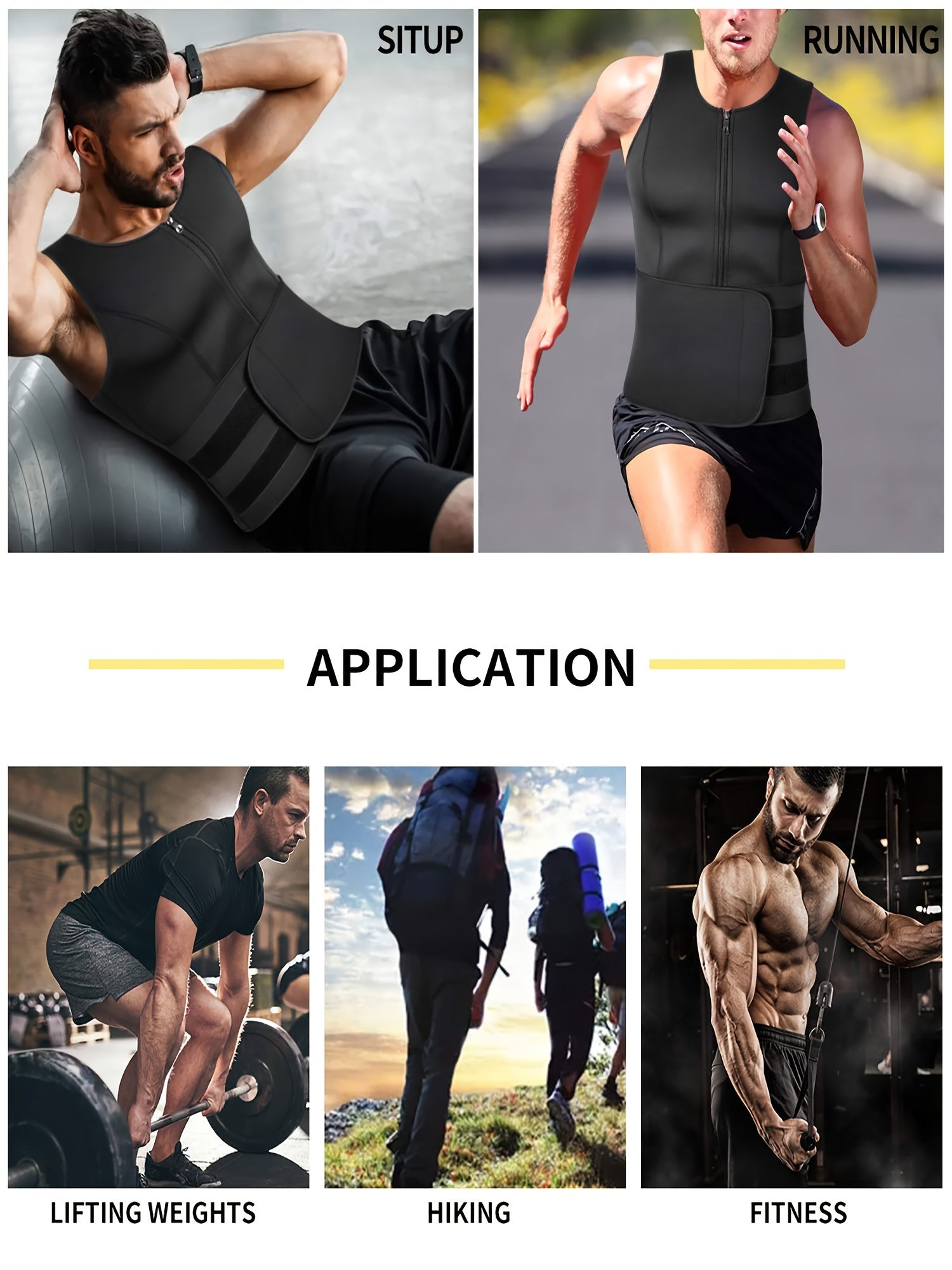 Men's Adjustable Compression Tank Top, Men's Waist Trainers NovaCart