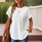 Women’s Textured Cuff Short‑Sleeve Tee FitiqueFit