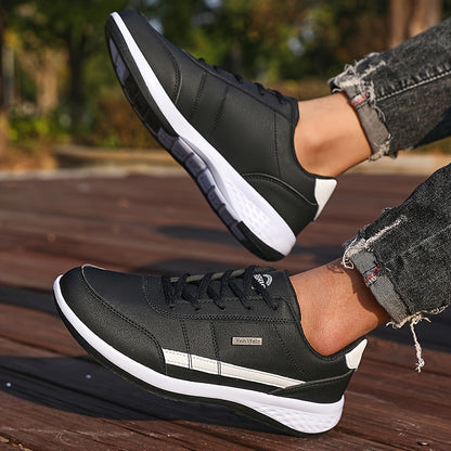 VanWeir Lightweight Men'S Shoes | Navy Blue/White, Lace-up sneakers with MD/TPR Sole, Breathable Fabric Lining for Outdoor, Hiking & Casual Wear NovaCart