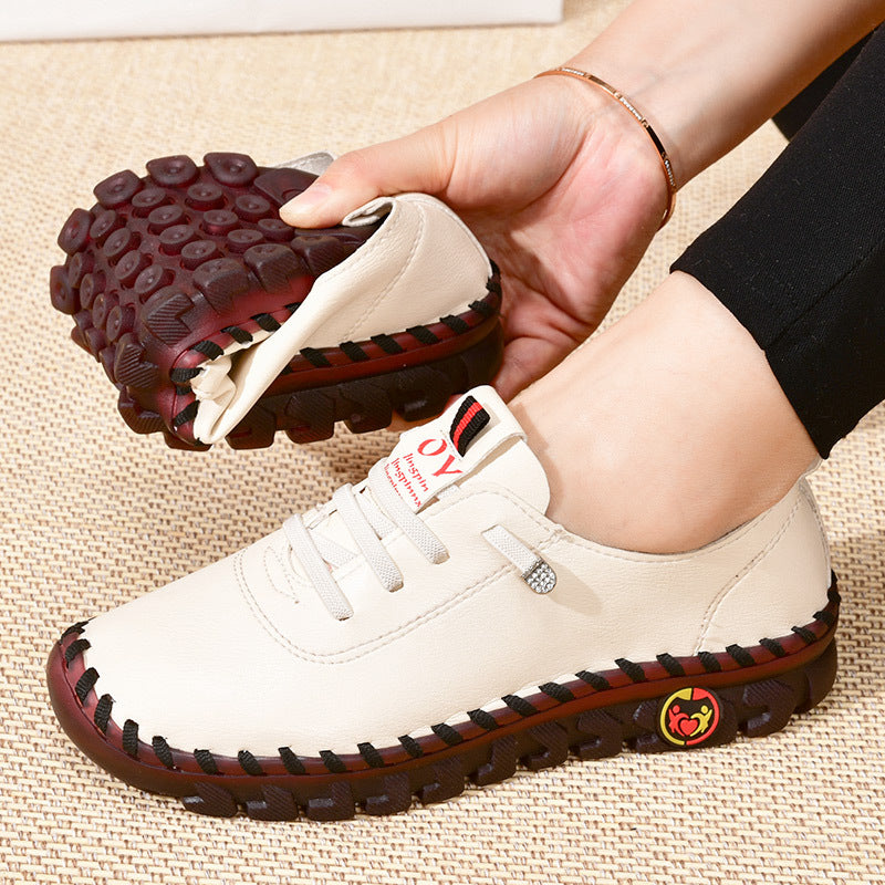 Spring/Autumn 2022 New Style Soft Sole Casual Mom Shoes, Flat Shoes for Women, Breathable and Comfortable Genuine Dance Shoes for Square Dancing, Women Shoes NovaCart