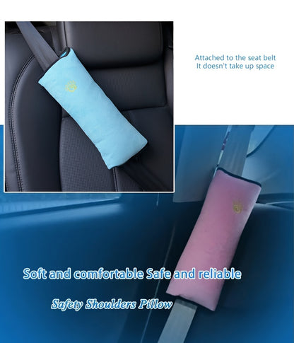Soft Auto Seat Strap Headrest Neck Support - Car Seat Belt Pillow, Shoulder Pads, Safety Belt Protector Cushion, Comfortable Fabric Material for Enhanced Comfort and Safety, Car Comfort Accessory | Sun Design Pillow | Durable NovaCart